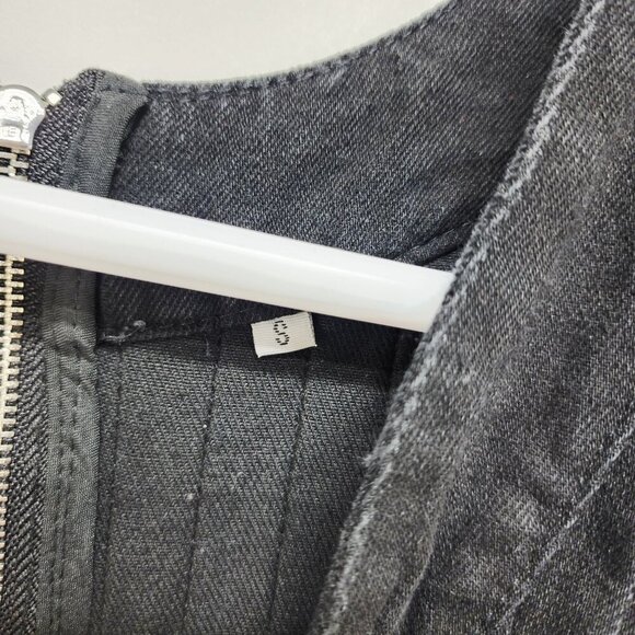 Womens Black Sleeveless Pleated overalls Shorts Tie Front Back Zip Size S - Picture 3 of 12